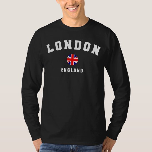 London England And British Flag Men's Long Sleeve T-Shirt (Vorderseite)
