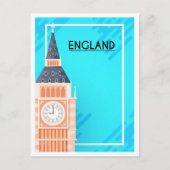 London England Art Travel Illustration Postkarte (Vorderseite)