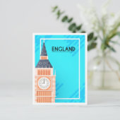 London England Art Travel Illustration Postkarte (Stehend Vorderseite)