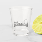 London England berühmte Städte Skyline Shot Glass Schnapsglas (Rückseite)