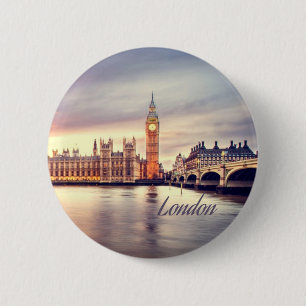 London England Big Ben Button