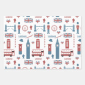 London England Big Ben English Flag Queen's Guard Geschenkpapier Set (Vorderseite)