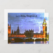 London, England, Big Ben, Parlament. Personalisier Postkarte (Vorne/Hinten)