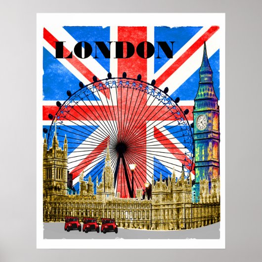 London England Big Ben Poster (Vorne)