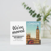 London England Big Ben Vintag We Moved Postkarte (Stehend Vorderseite)