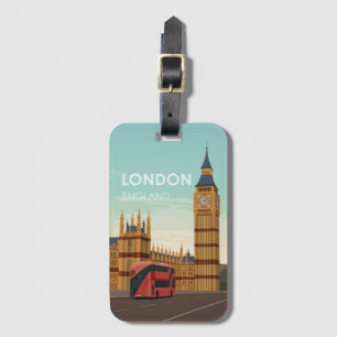 London England Big Ben Vintage Reisegepäckanhänger Gepäckanhänger