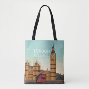 London England Big Ben Vintage Travel Tasche