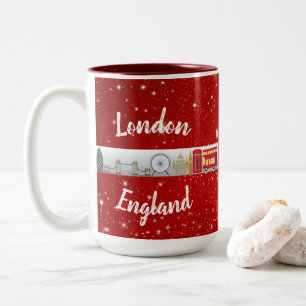 London England Britische Sehenswürdigkeiten Red Zweifarbige Tasse