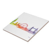 London England bunter Regenbogen modern Fliese (Seite)
