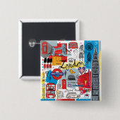 London, England Button (Vorne & Hinten)