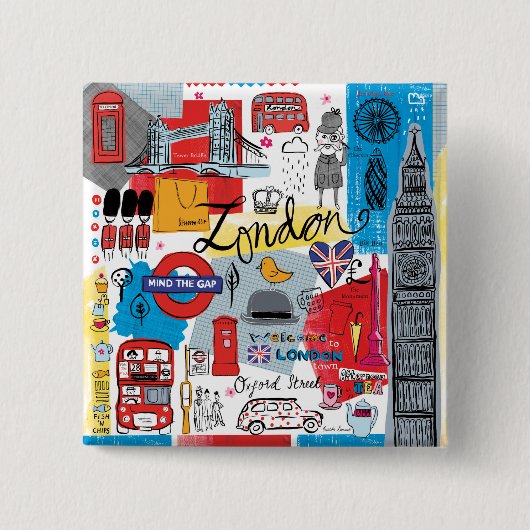 London, England Button (Vorderseite)