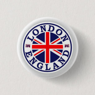 LONDON ENGLAND BUTTON ABZEICHEN UNION JACK