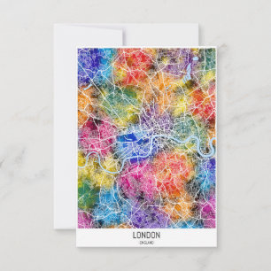 London England City Map Dankeskarte