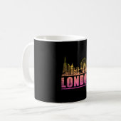 London England City Skyline Cityscape Funny Gift Kaffeetasse (Vorderseite Links)