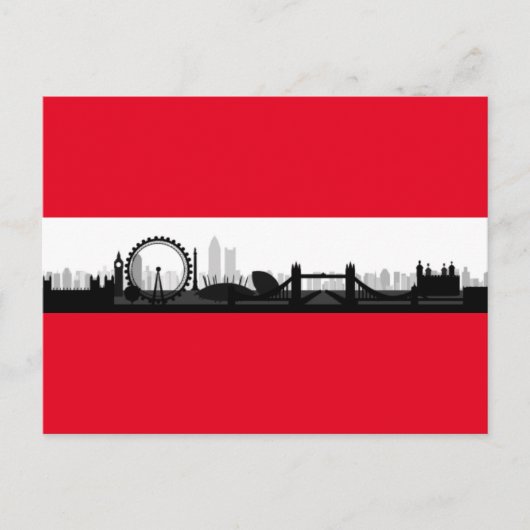 London England City Skyline Foto Picture Postcard Postkarte (Vorderseite)