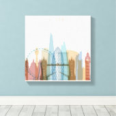 London, England | City Skyline Leinwanddruck (Insitu (Holzboden))