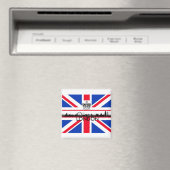 London England City Skyline Union Jack Flag Magnet (In Situ (Geschirrspüler))