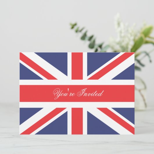 London England Corgi mit Kronen-Party Einladung (Stehend Vorderseite)