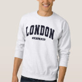 London England Dark Varsity Uni Style Sweatshirt (Vorderseite)