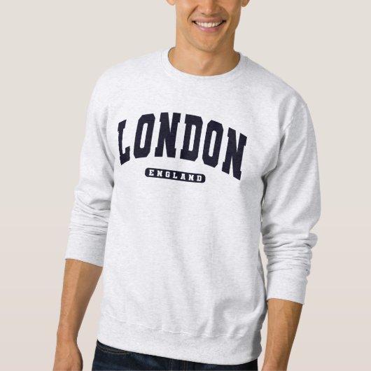 London England Dark Varsity Uni Style Sweatshirt (Vorderseite)