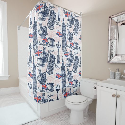 London, England Duschvorhang (Beispiel)