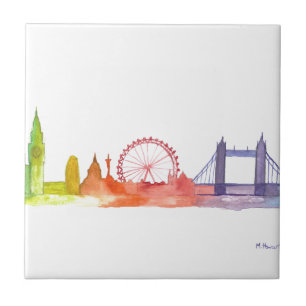 London England farbenfroher Regenbogen modern Fliese