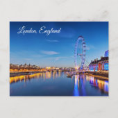 London, England, Ferris Wheel and Night Postcard Postkarte (Vorderseite)