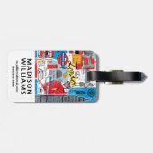 London, England Gepäckanhänger (Rückseite horizontal)