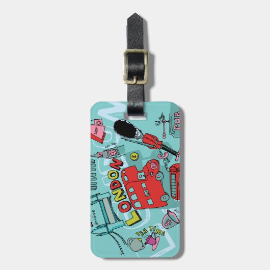 London ~ England Gepäckanhänger (Vorderseite vertikal)