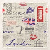 London, England Glasuntersetzer (Vorderseite)