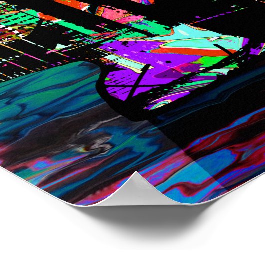 London, England, Graffiti Poster (Ecke)