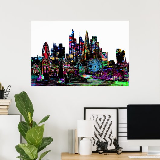 London, England, Graffiti Poster (Heimbüro)