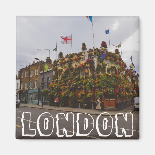London England Great Britain Architecture Pub Magnet (Vorne)