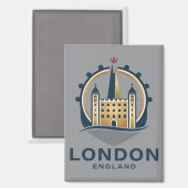 London England Great Britain Magnet (Vorderseite/Rückseite)