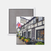 London England Great Britain Pub Architecture Magnet (Vorderseite/Rückseite)