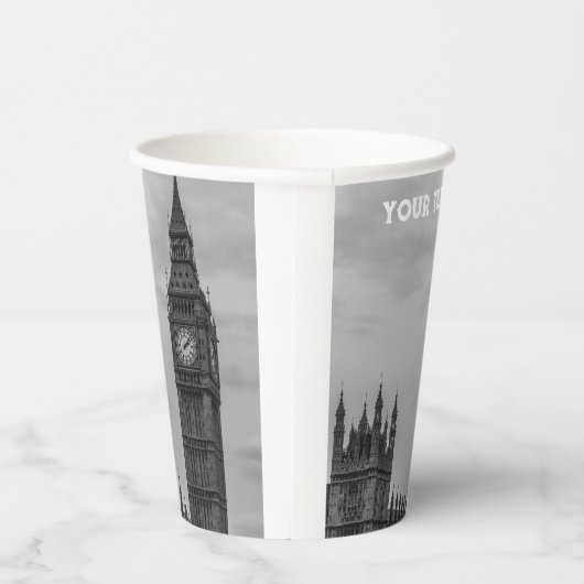 London England Großbritannien Big Ben UK Paper Cup Pappbecher (Rechts)