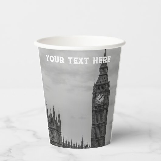 London England Großbritannien Big Ben UK Paper Cup Pappbecher (Vorderseite)