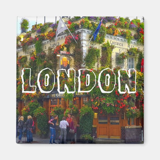 London England Großbritannien Churchill Arms Magnet (Vorne)