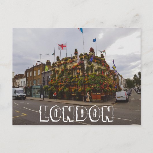 London England Großbritannien Churchill Arms Postkarte (Vorderseite)