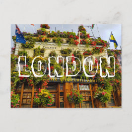London England Großbritannien Churchill Arms Postkarte
