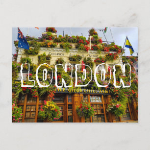 London England Großbritannien Churchill Arms Postkarte