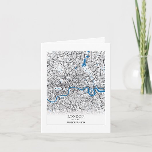 London England Großbritannien City Map Travel Karte (Vorderseite)