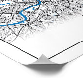 London England Großbritannien City Map Travel Poster (Ecke)