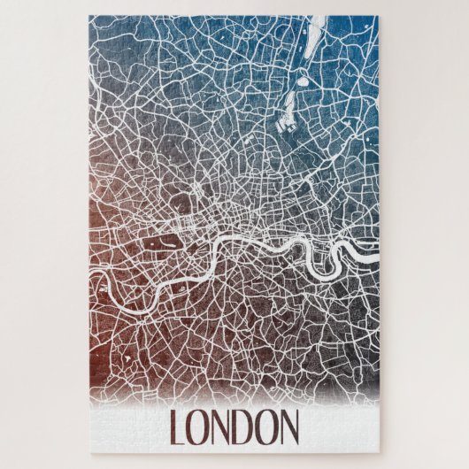 London England Großbritannien City Map Travel Puzzle (Vertikal)