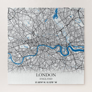 London England Großbritannien City Map Travel Puzzle