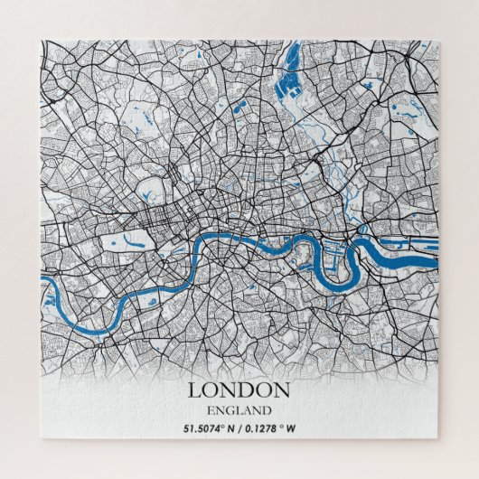 London England Großbritannien City Map Travel Puzzle (Vertikal)