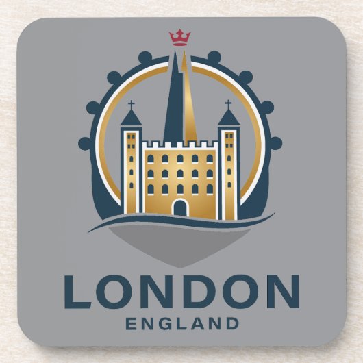 London England Großbritannien Getränkeuntersetzer (Vorderseite)