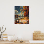 London England Hyde Park Travel Poster (Küche)