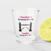 London England Junggeselinnen-Abschied Favor Schnapsglas (Vorderseite)