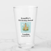 London England Milestone Birthday Party Beer Pint Glas (Vorderseite)